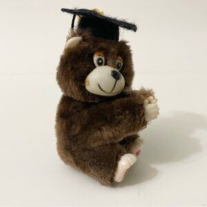 Vintage Graduation Teddy Bear Hugger Doll Figure